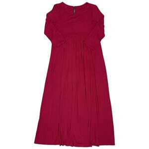 Women's BELLAMIE Boutique Burgundy 3/4 Sleeve Maxi Dress-‎ Size Large